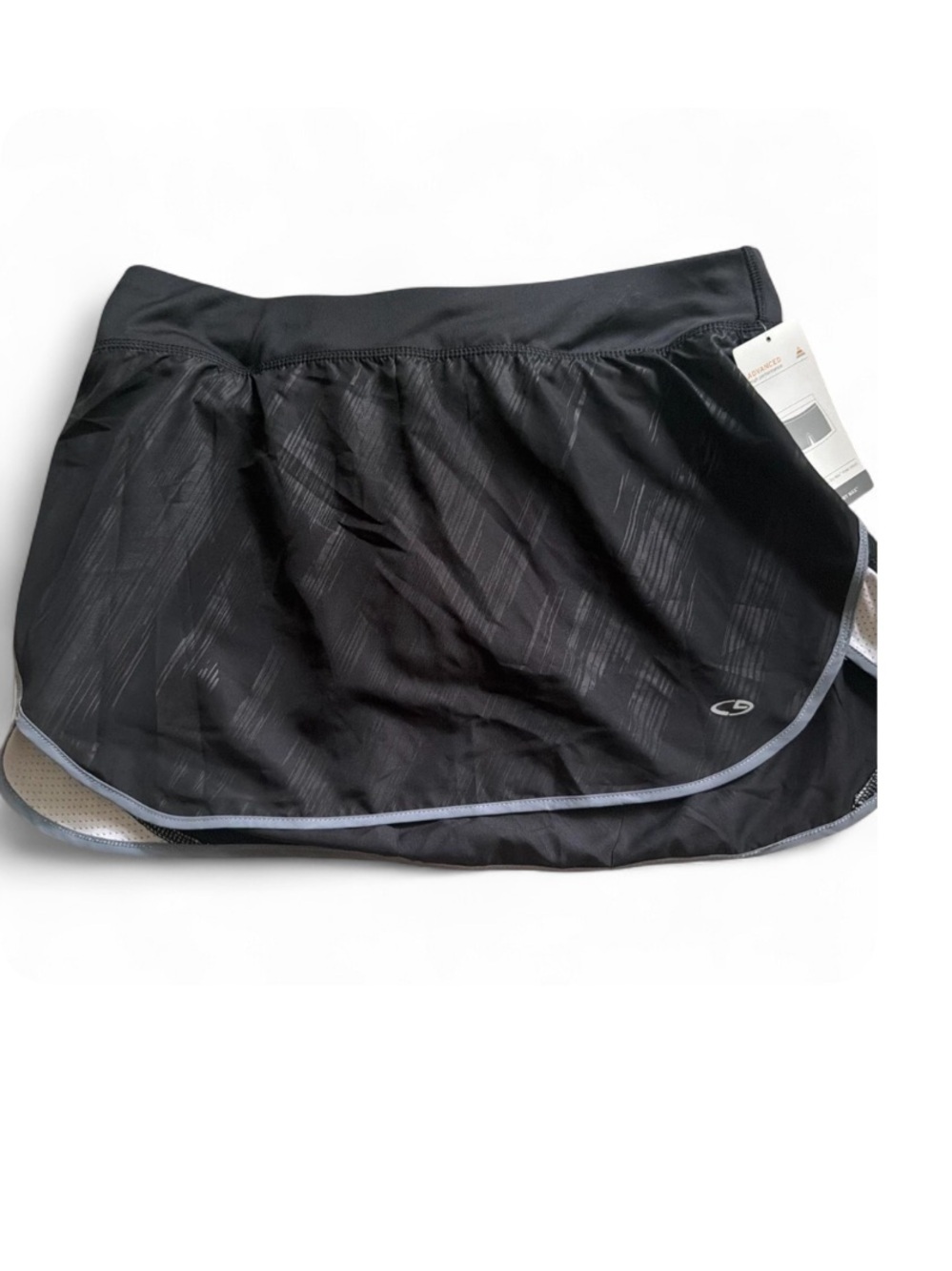 Athletic Black Run Skort with Reflective Trim